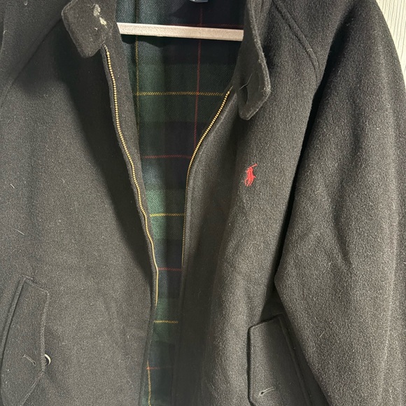 Ralph Lauren Other - Ralph Lauren Black Wool Bomber Jacket with Red Logo